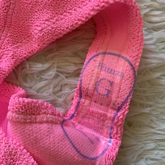 NWT Hunza G open back bikini set in bubblegum - Picture 4 of 7
